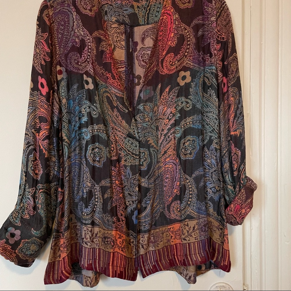 Multi-Colored Patterned Cardigan - image 4